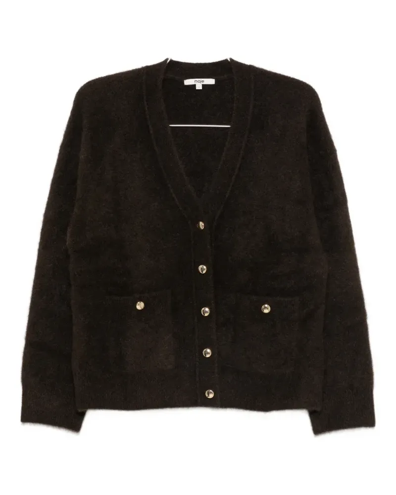 Maje button-front V-neck cardigan - Braun Braun