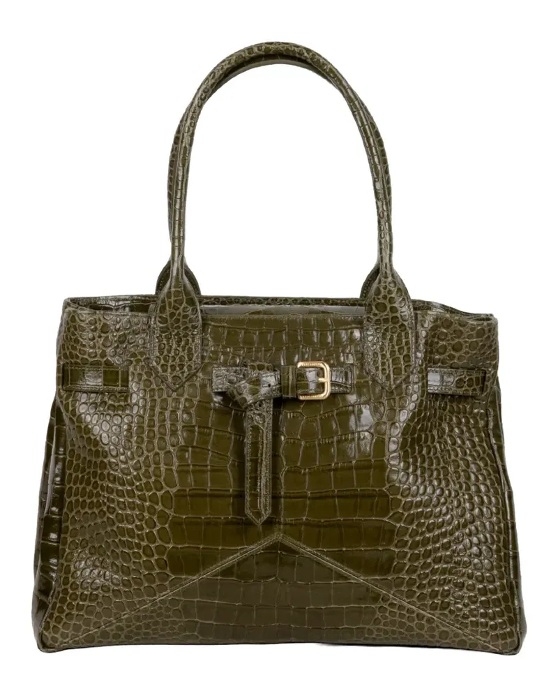Ballantyne medium Kate buckle embossed shoulder bag - Grün Grün