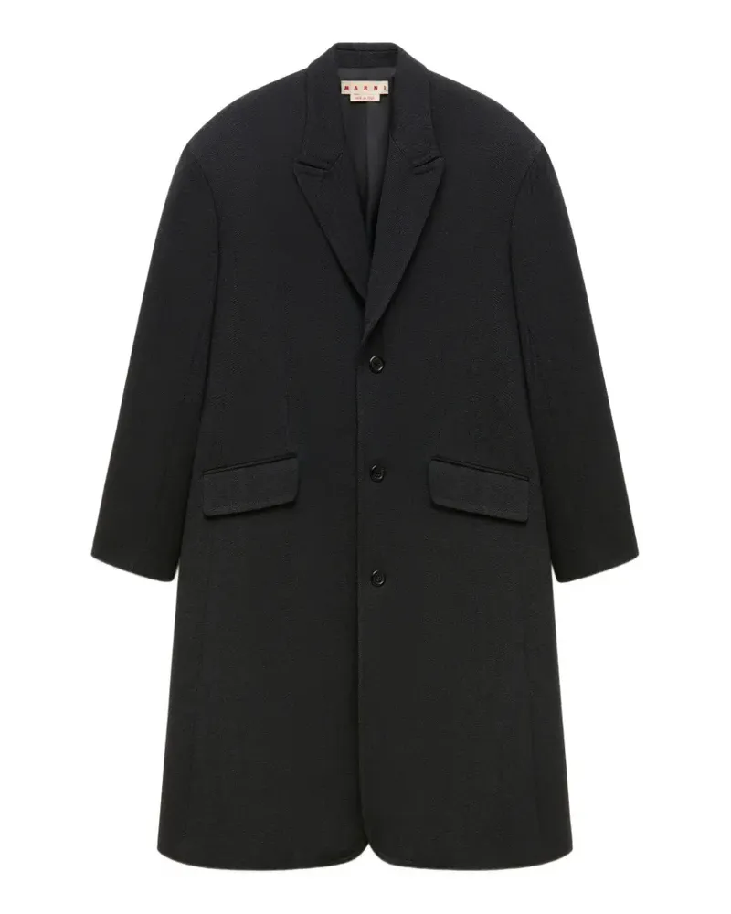 Marni Oversized-Twwedmantel in Tiefgrau Grau