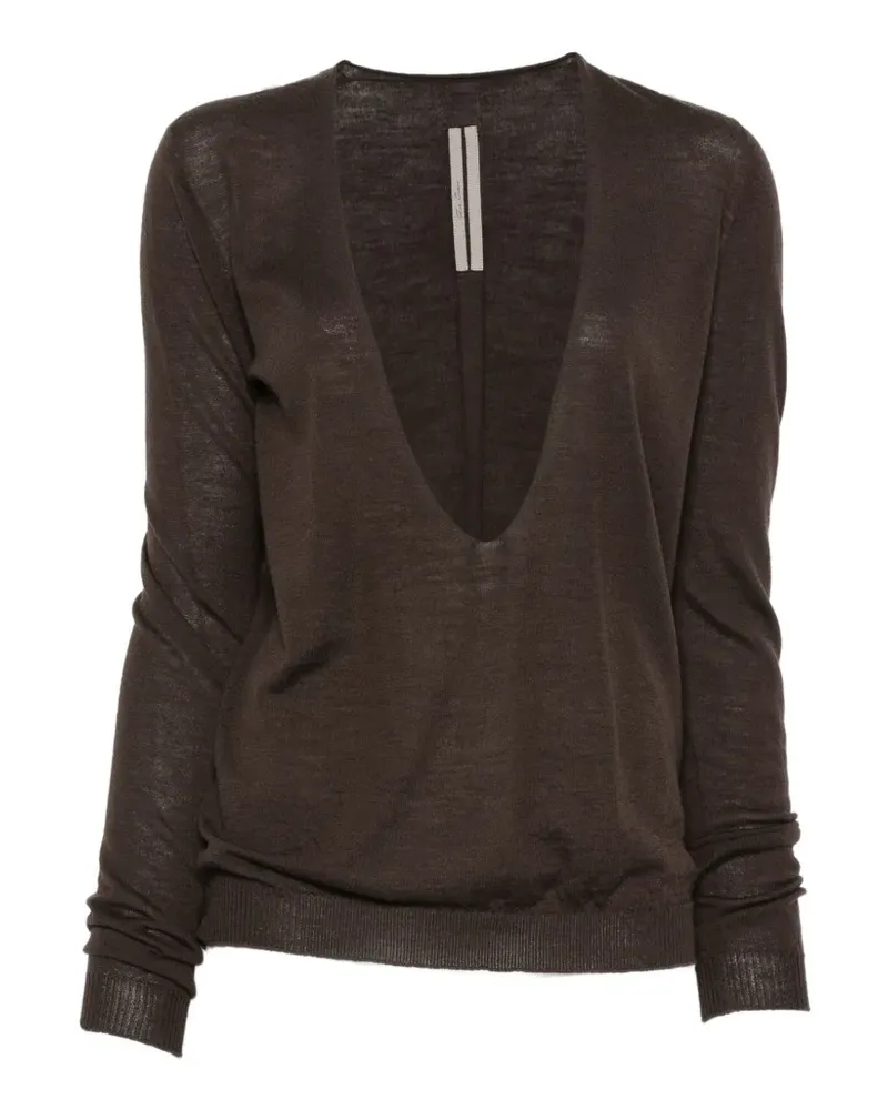 Rick Owens V-neck sweater - Braun Braun