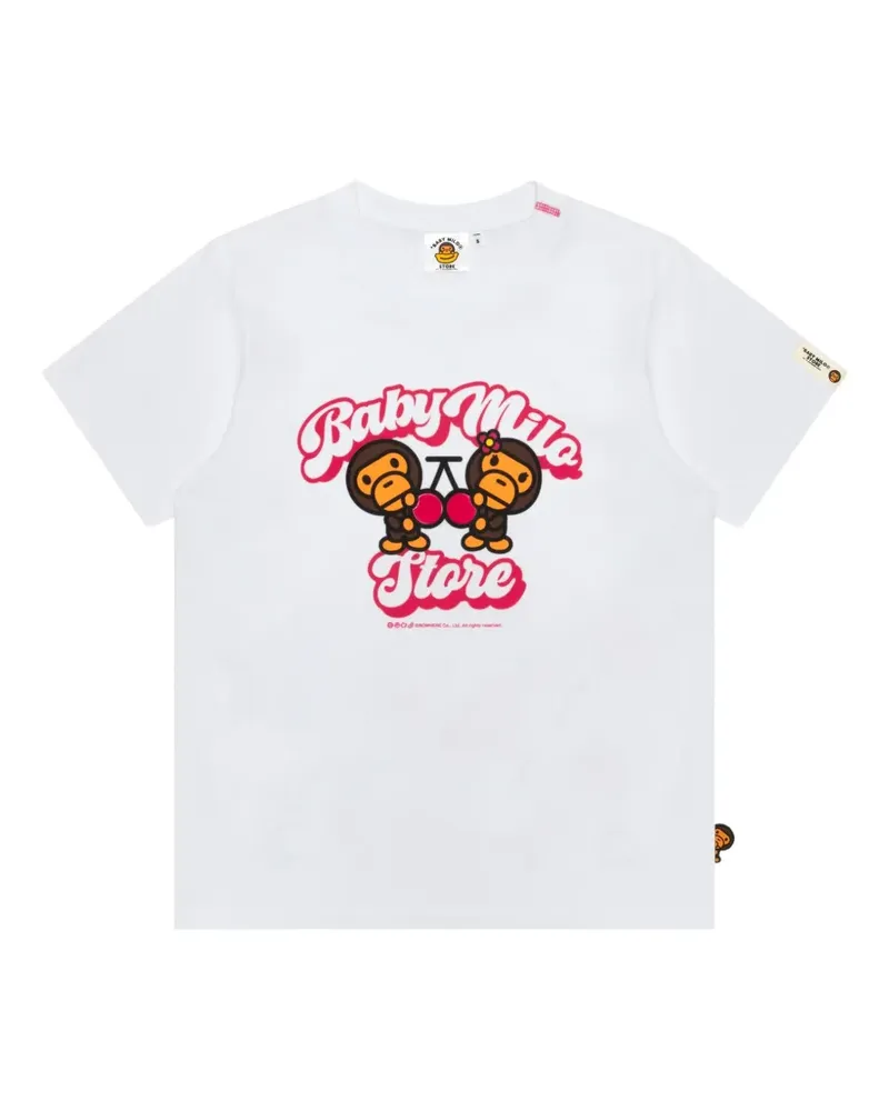 BAPE T-Shirt mit grafischem Print - Weiß Weiß