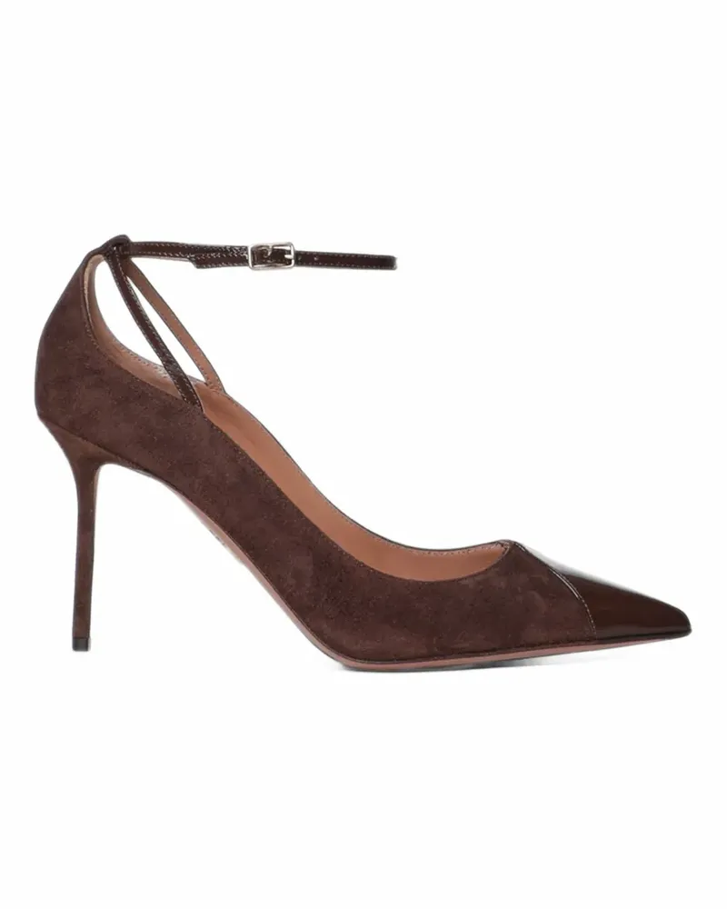 Aquazzura Odysea Pumps mit Vorderkappe, Schnalle und Absatz - Braun Braun