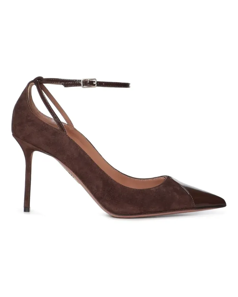 Aquazzura Odysea Pumps mit Vorderkappe, Schnalle und Absatz - Braun Braun