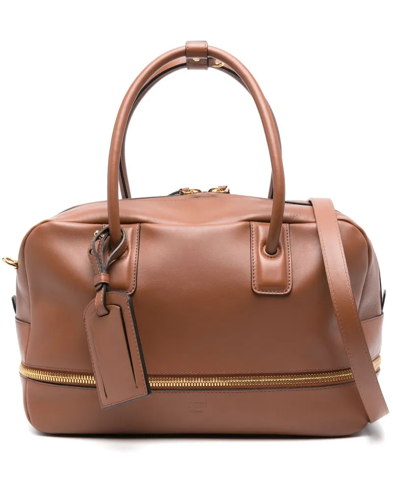 Moschino Handtasche aus Leder - Braun Braun