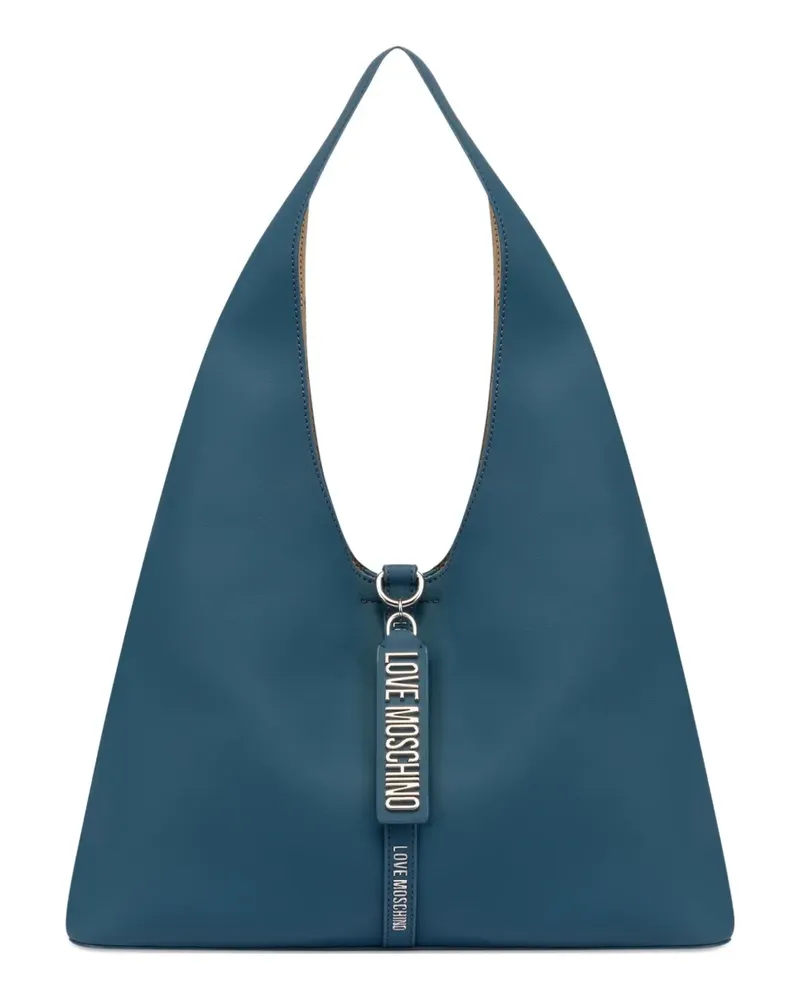 Moschino Schultertasche mit Logo - Blau Blau