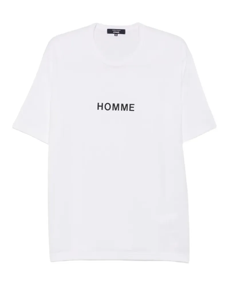 Comme des Garçons Homme T-Shirt mit Logo - Weiß Weiß
