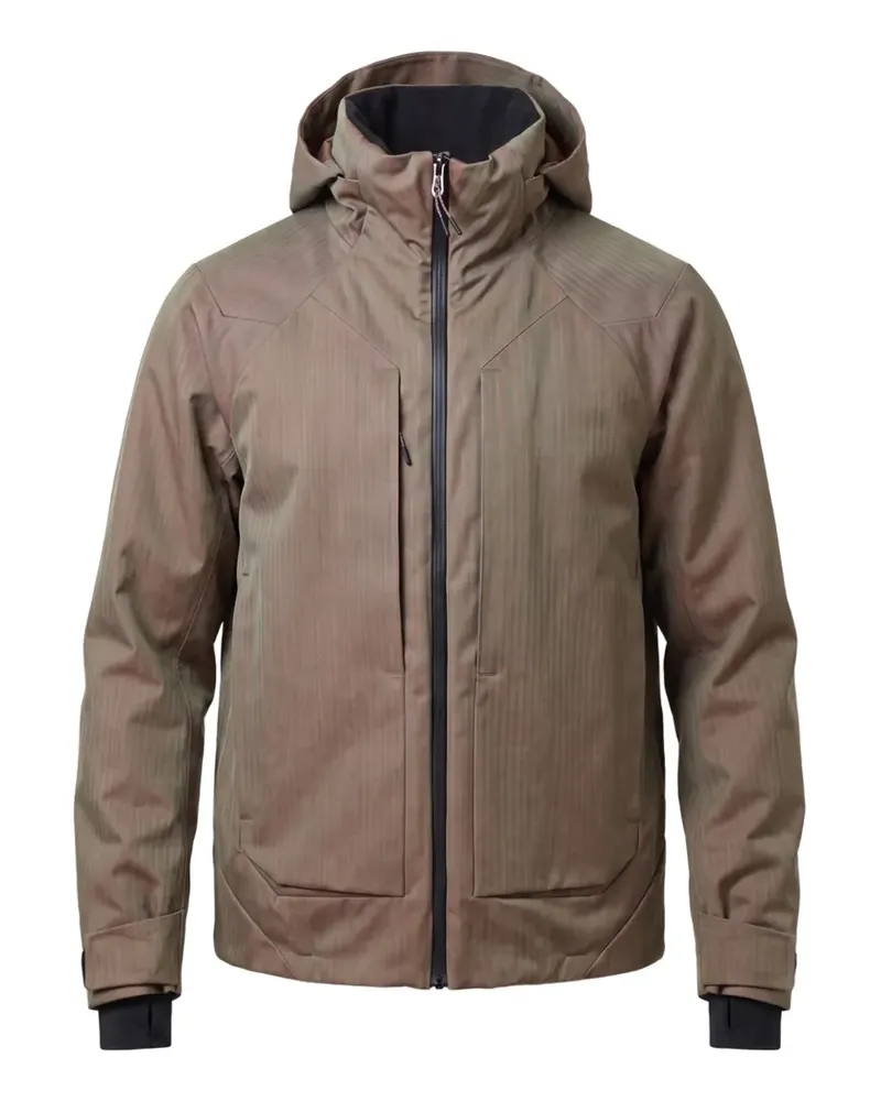 SEASE Trace hooded herringbone-pattern jacket - Braun Braun