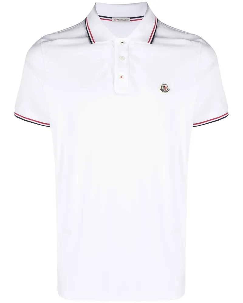 Moncler Klassisches Poloshirt - Weiß Weiß