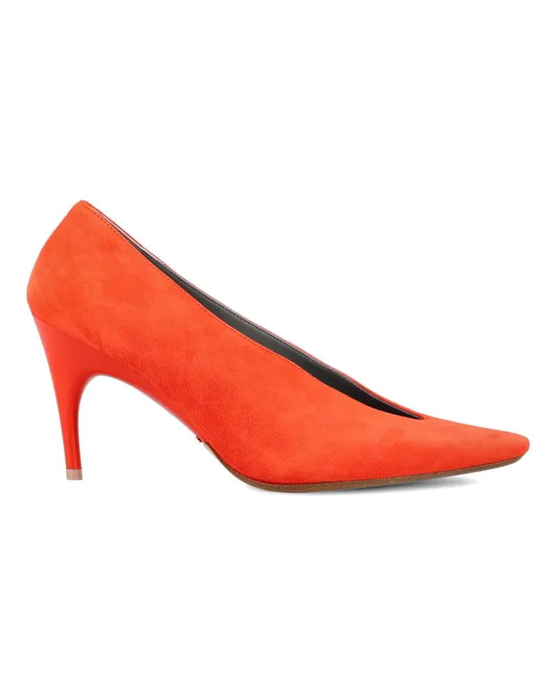 Balenciaga Duchesse asymmetrical-toe pumps - Rot Rot
