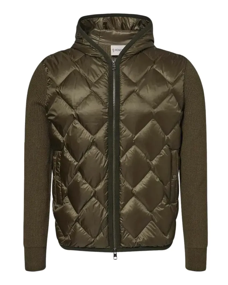 Moncler Gesteppte Kapuzenjacke - Grün Grün