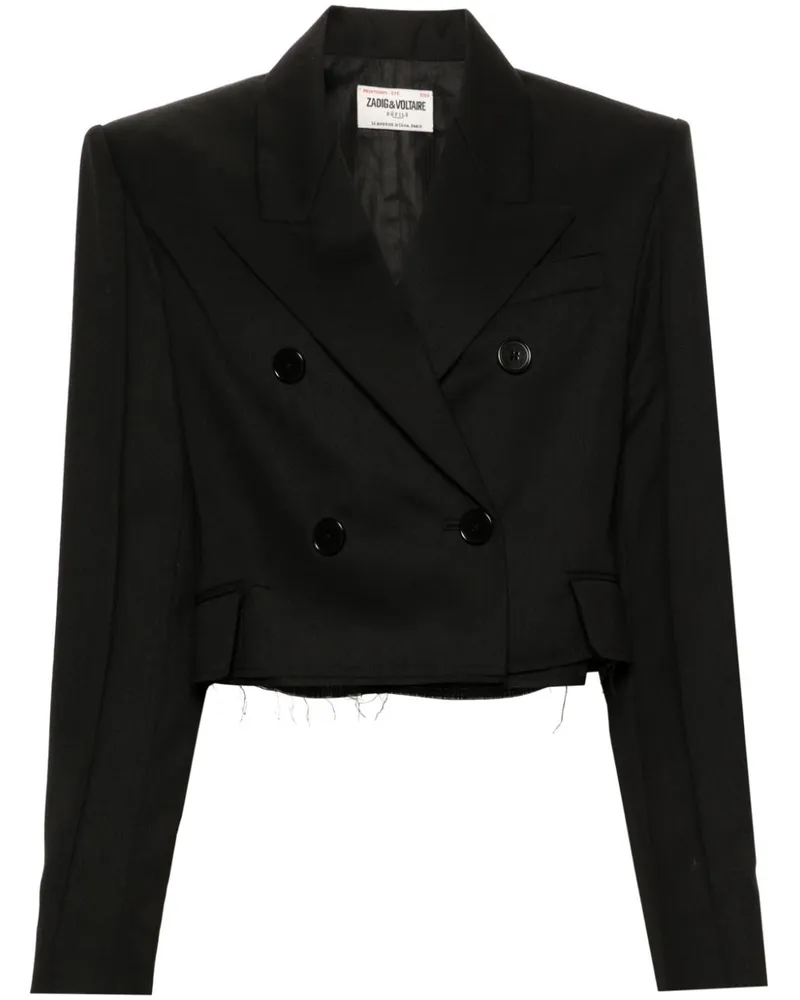 Zadig & Voltaire Doppelreihiger Vito Blazer - Schwarz Schwarz