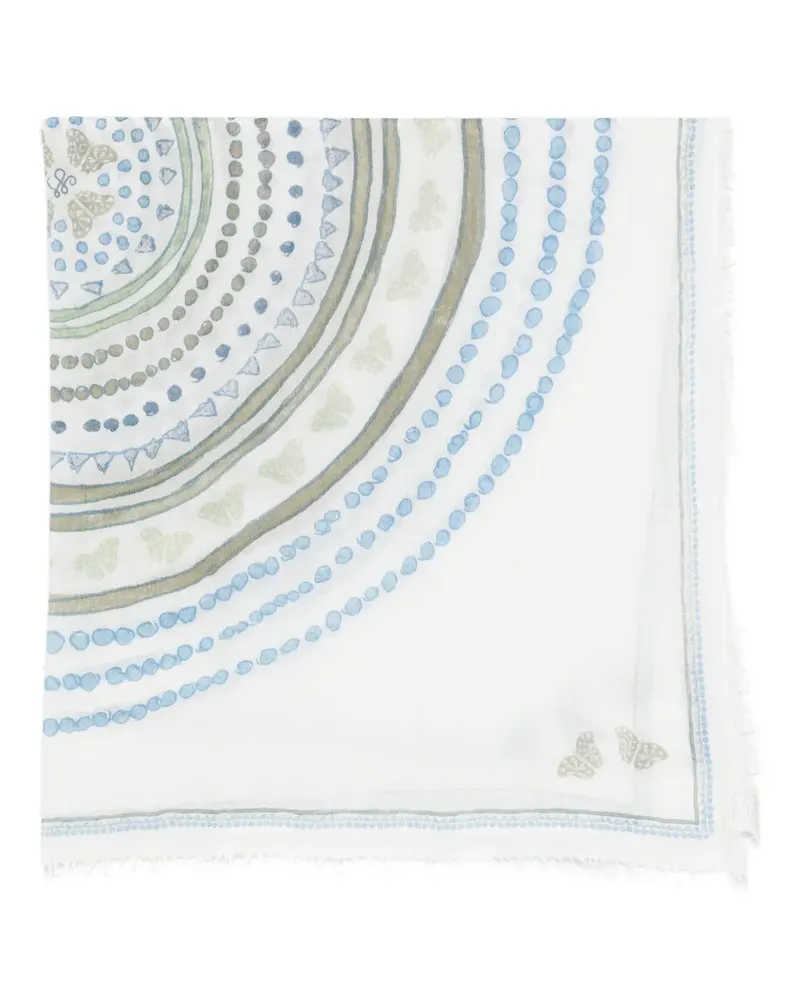 hemisphere butterfly-print scarf - Weiß Weiß