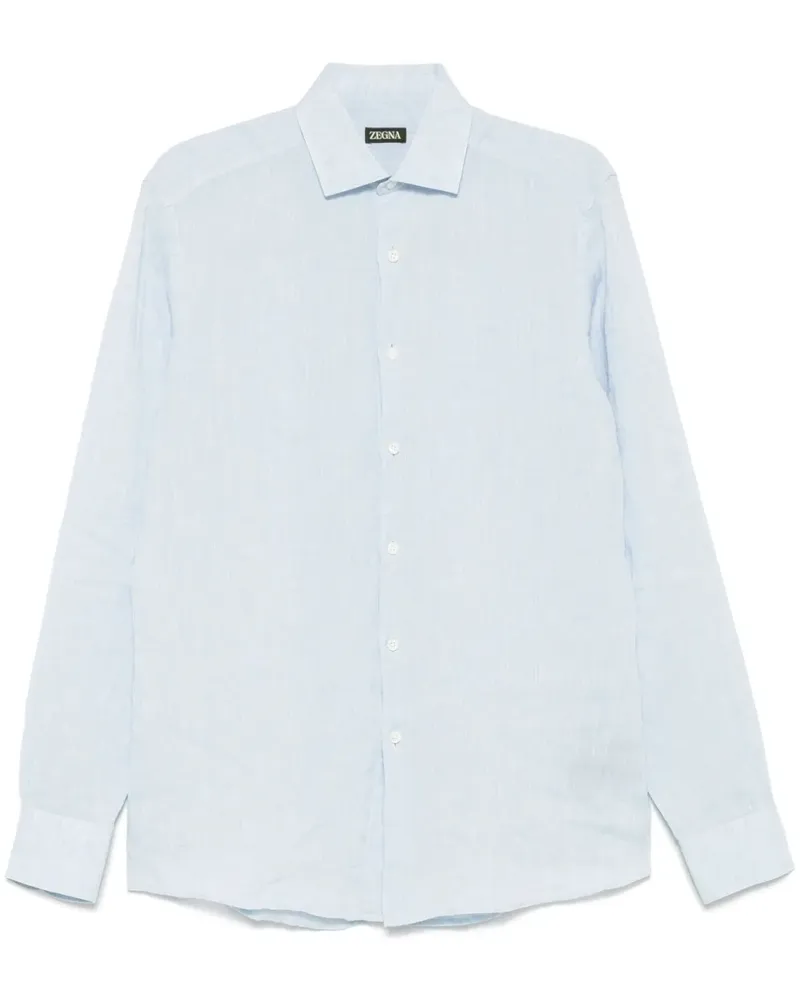 Ermenegildo Zegna Hemd aus Leinen - Blau Blau