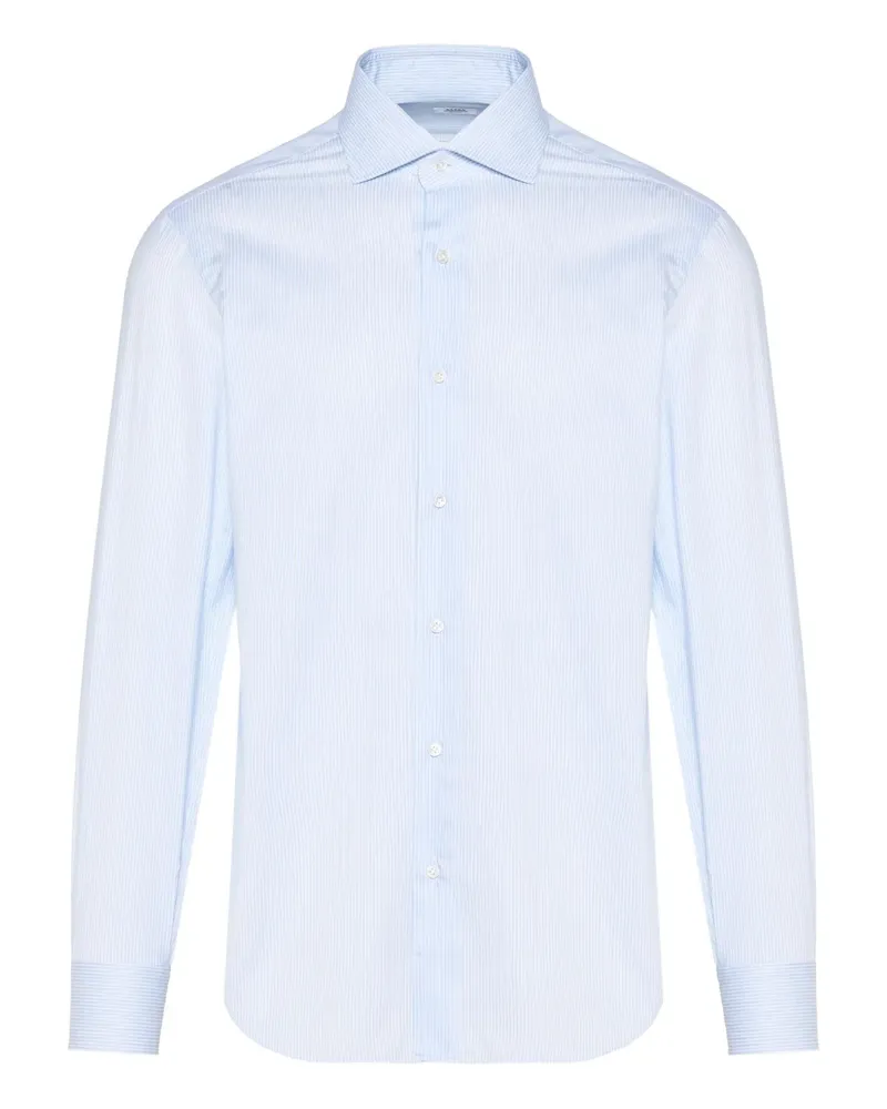 BARBA Gestreiftes Hemd - Blau Blau