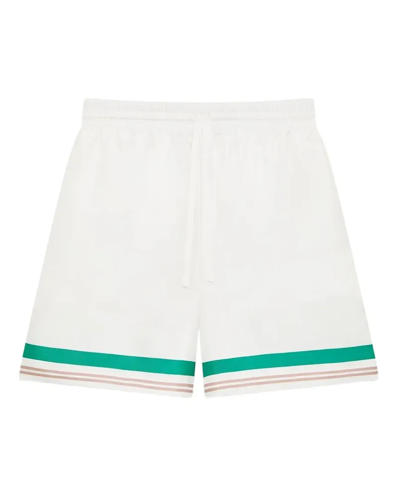 Casablanca Paris Casa Way Joggingshorts mit Kordelzug - Weiß Weiß