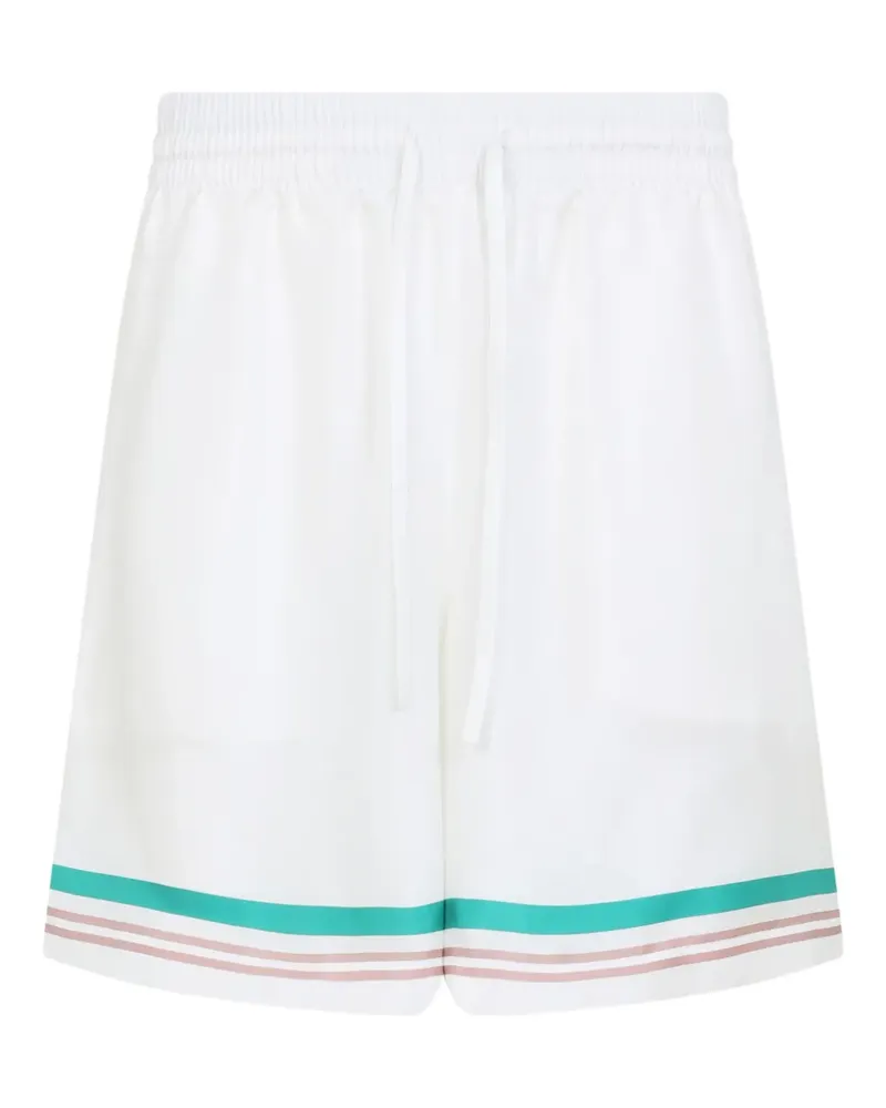 Casablanca Paris Casa Way Joggingshorts mit Kordelzug - Weiß Weiß