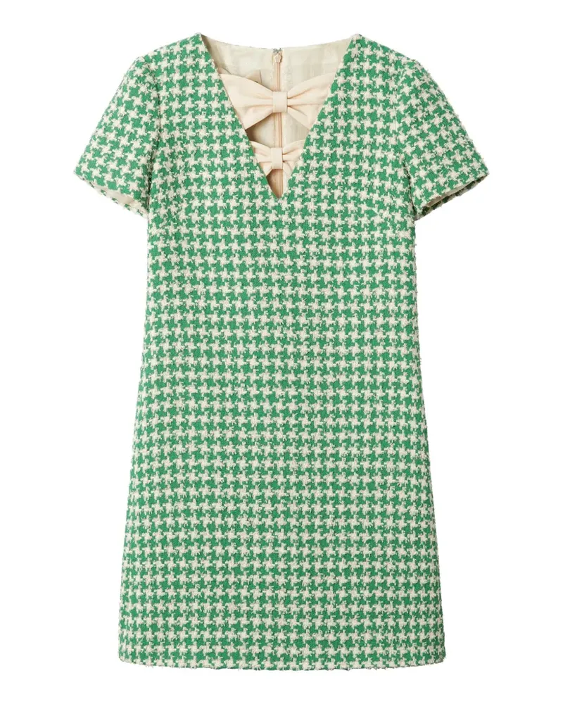 Valentino Garavani Tweed-Kleid mit Hahnentrittmuster - Grün Grün
