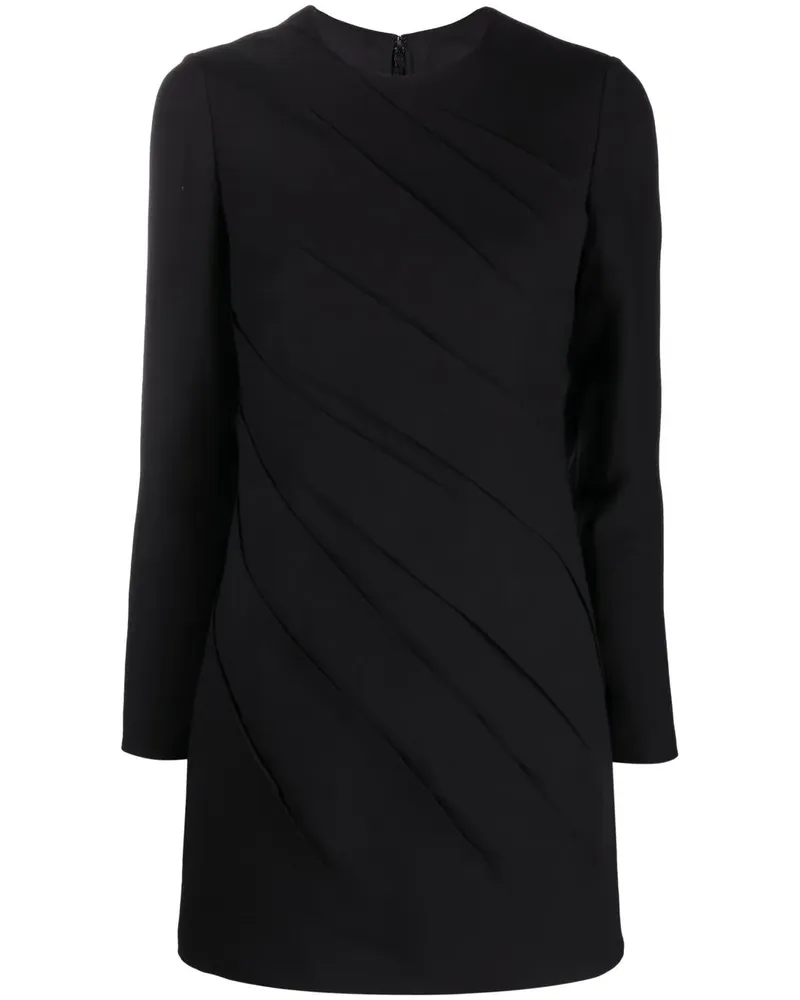 Valentino Garavani Gerafftes Minikleid - Schwarz Schwarz