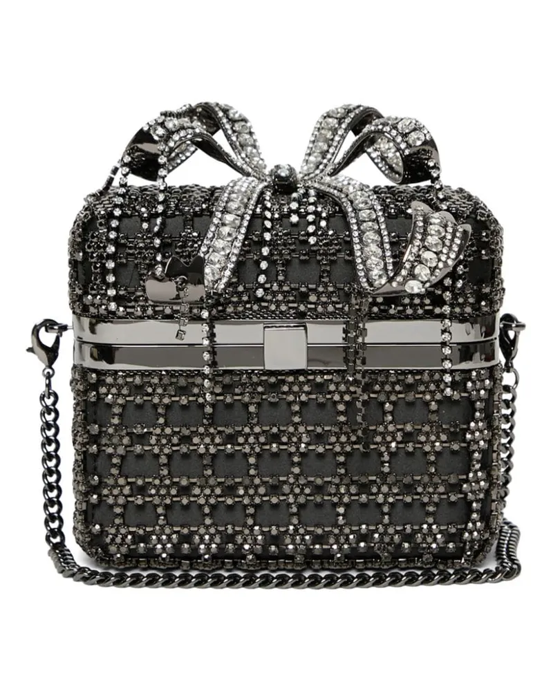 Self-Portrait Kosmetiktasche mit Kristallen - Schwarz Schwarz