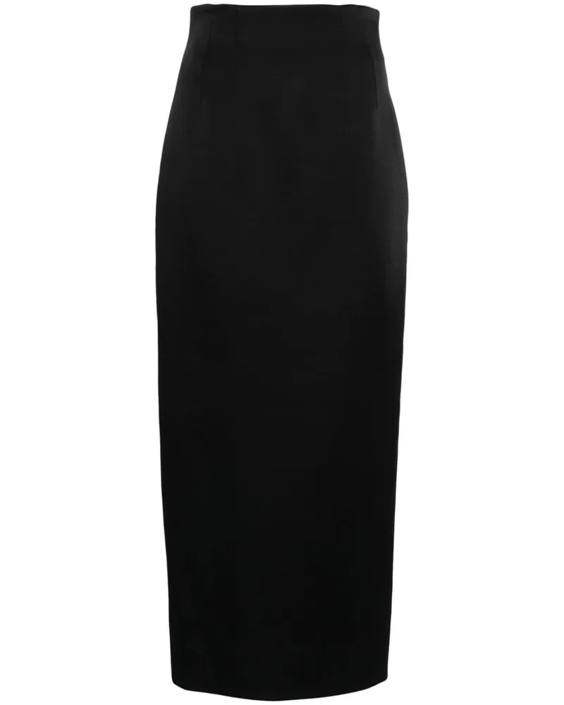 KHAITE The Loxley High-Waist-Rock - Schwarz Schwarz