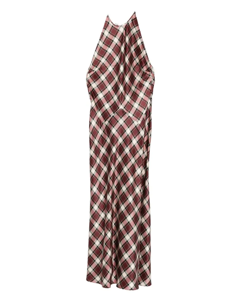 DÔEN Kariertes Maxime Maxikleid - Braun Braun