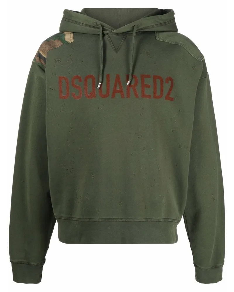 Dsquared2 Hoodie mit Logo-Print - Grün Grün