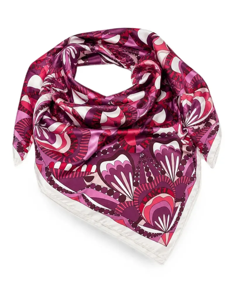 Lancel graphic-print scarf - Violett Violett