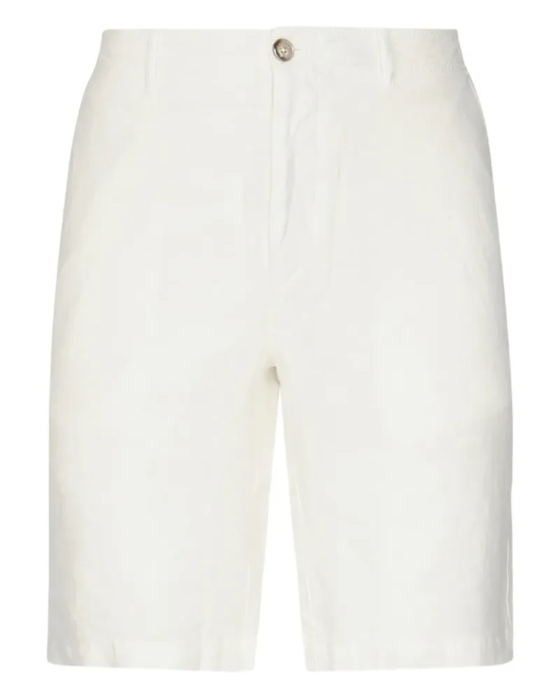 Fedeli Leinenshorts mit Faltenbalgtasche - Weiß Weiß