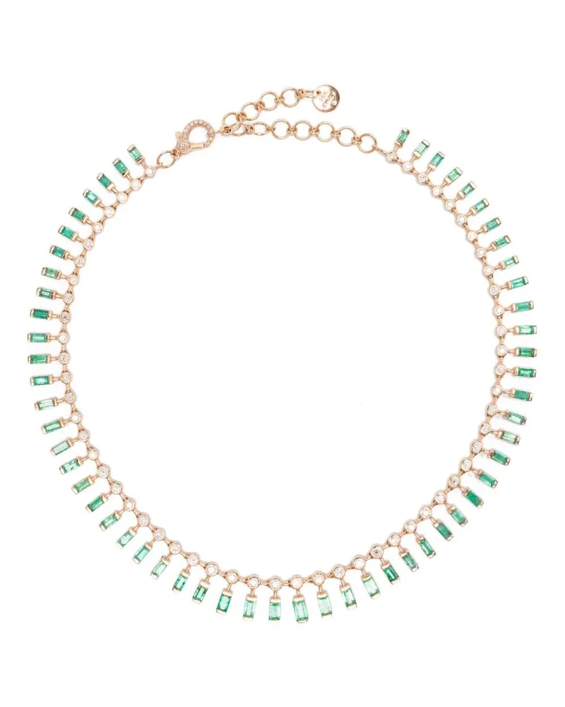SHAY 18kt Dot-Dash Rotgoldhalskette - Rosa Rosa