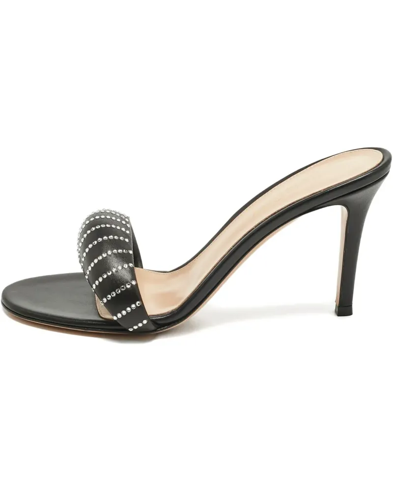 Gianvito Rossi Bijoux embellished-strap mules - Schwarz Schwarz