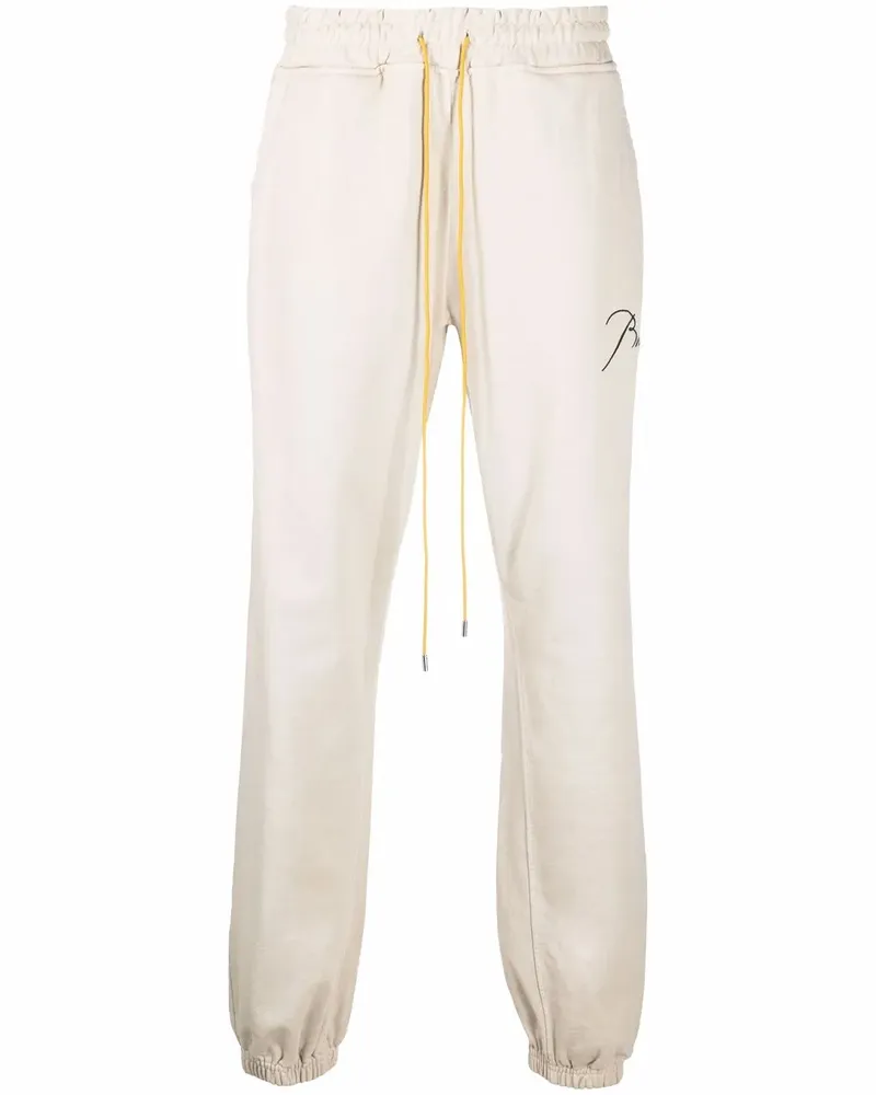 RHUDE Lounge-Hose mit Logo - Nude Nude