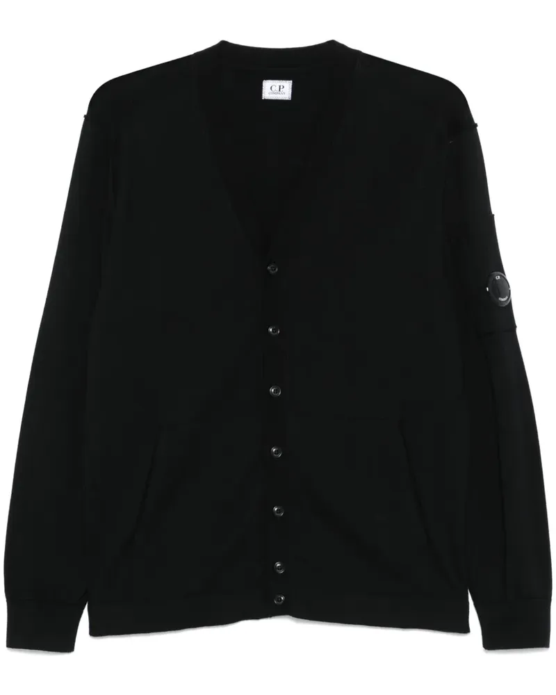 C.P. Company Cardigan mit Linsen-Detail - Schwarz Schwarz