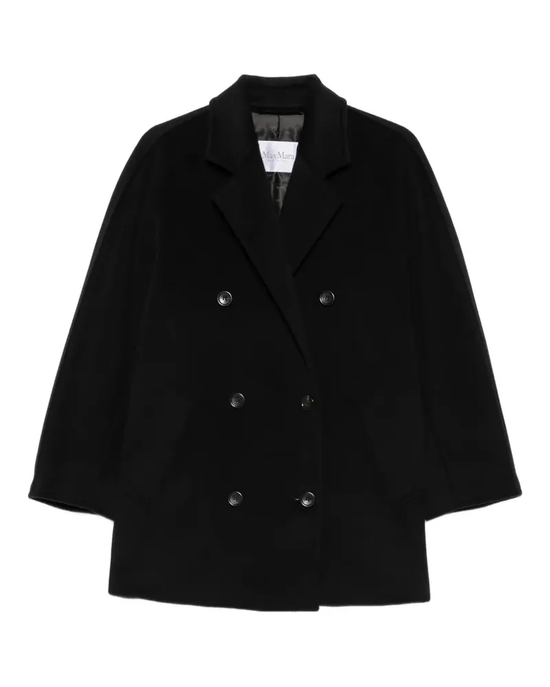 Max Mara Doppelreihiger Rebus Mantel - Schwarz Schwarz