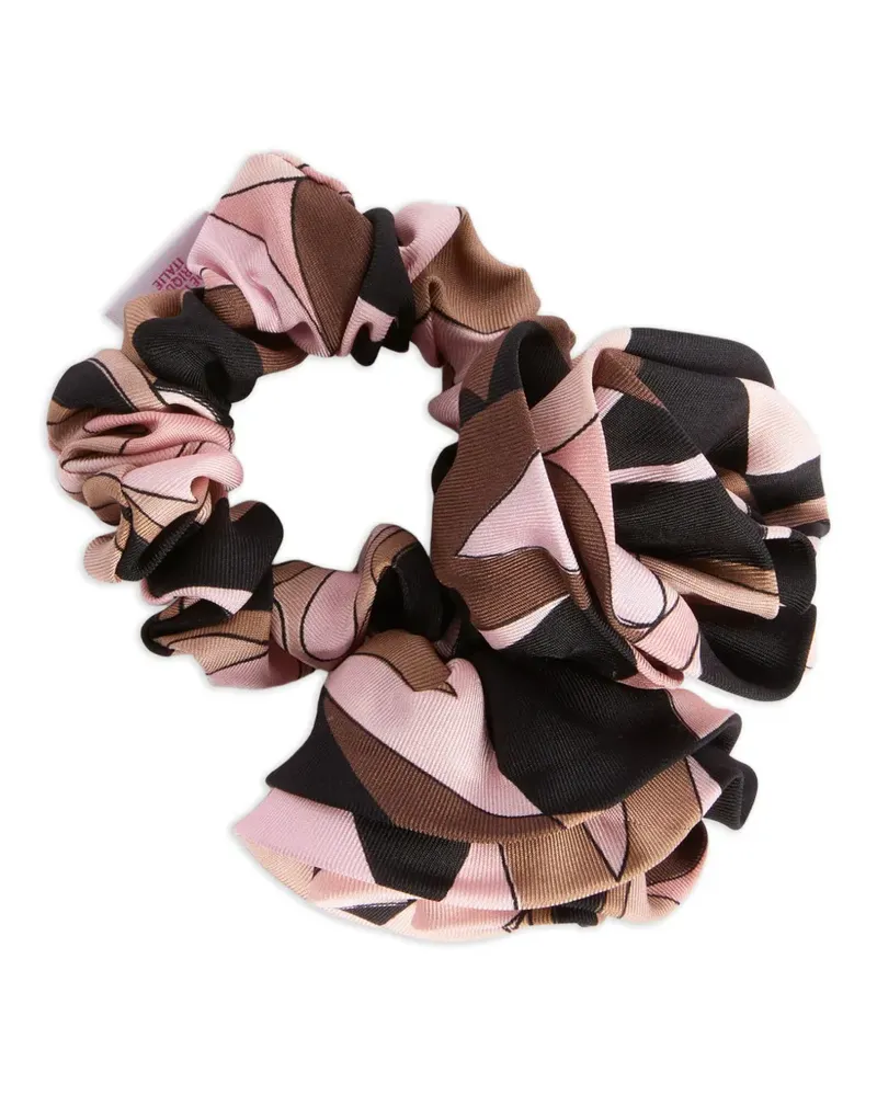 Emilio Pucci Seidenhaargummi mit Rosendetail - Rosa Rosa