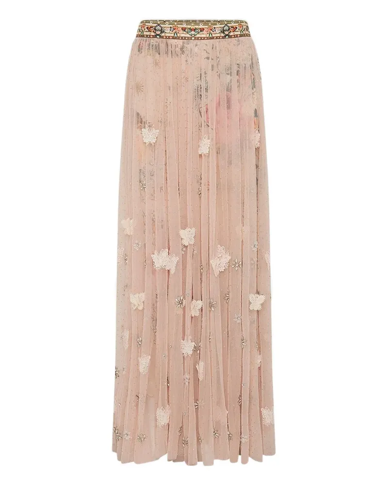 Camilla Tüll-Maxirock mit 3D-Spitze - Rosa Rosa