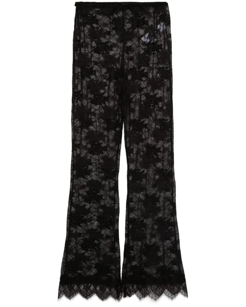 Oséree Hose aus Spitze - Schwarz Schwarz