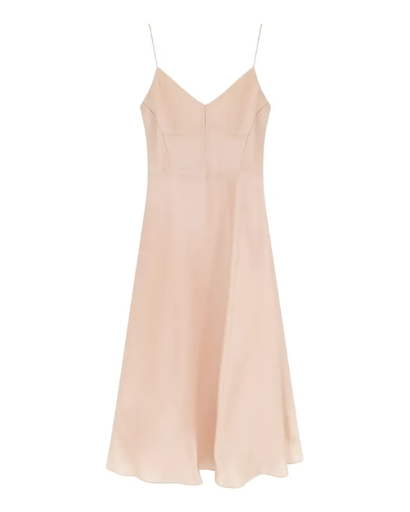Alberta Ferretti Midikleid aus Seide - Nude Nude