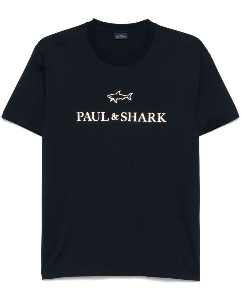 Paul & Shark T-Shirt mit Logo-Print - Blau Blau