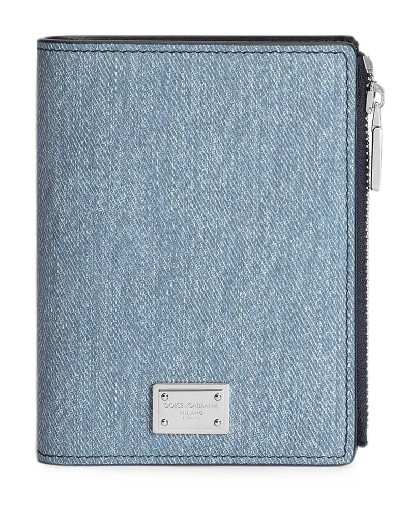 Dolce & Gabbana wallet in denim nubuck - Blau Blau