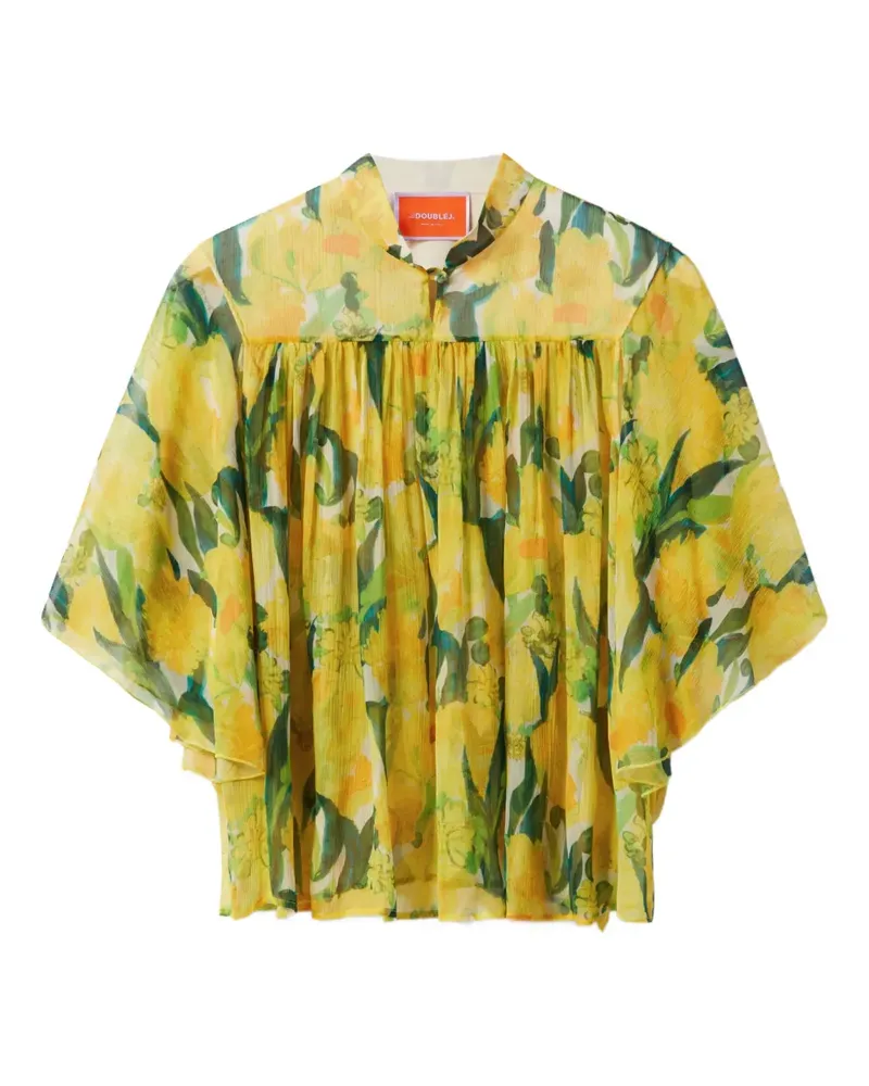 La DoubleJ Bluse mit Zitronen-Print - Gelb Gelb