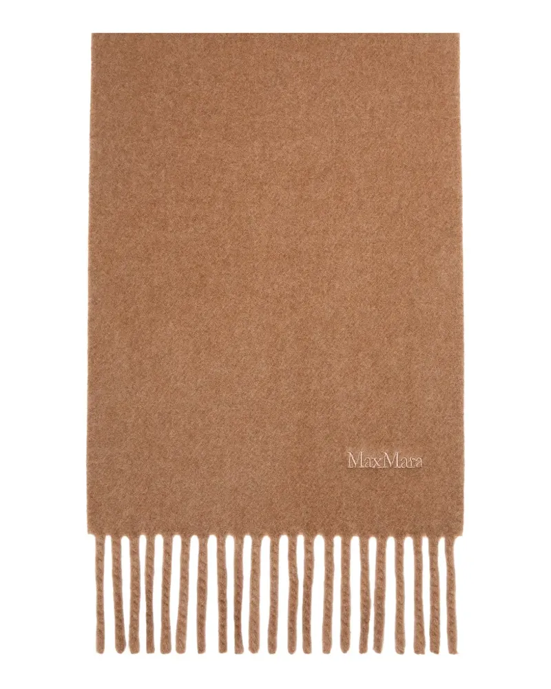 Max Mara yarn-dyed wool scarf - camel - Braun Braun