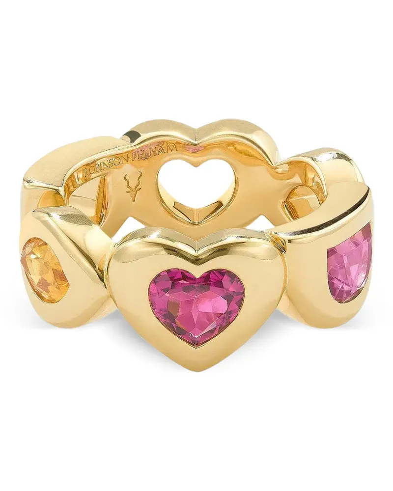 Robinson Pelham Ring in Herzform mit Saphir - Gold Gold