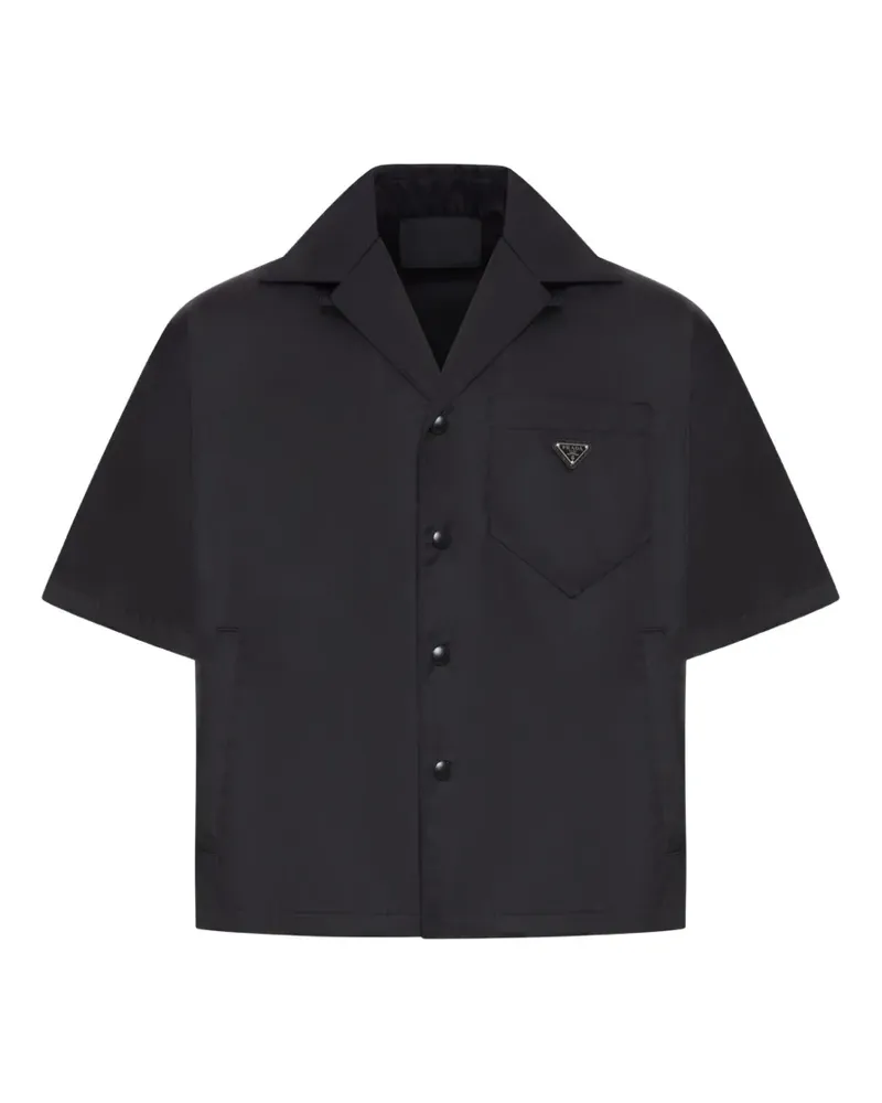 Prada Hemd aus Re-Nylon - Schwarz Schwarz