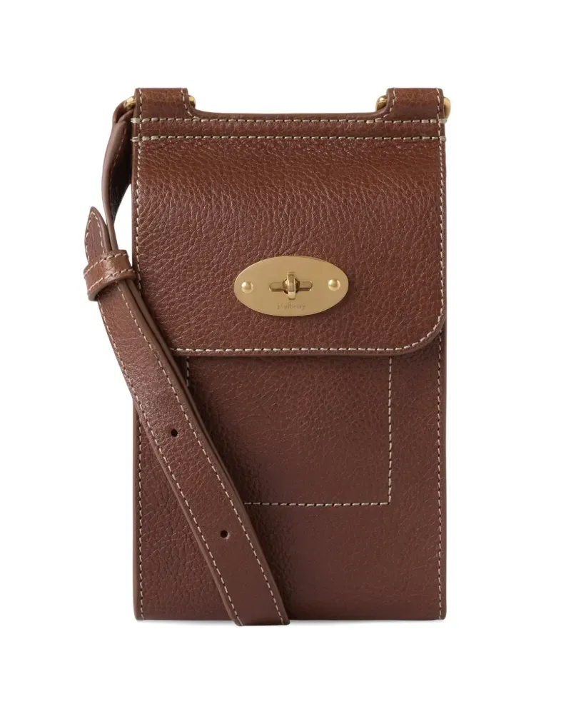 Mulberry mini Antony grained-leather messenger bag - Braun Braun