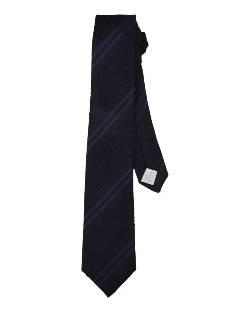 Tagliatore Seidenkrawatte mit diagonalen Streifen - Blau Blau