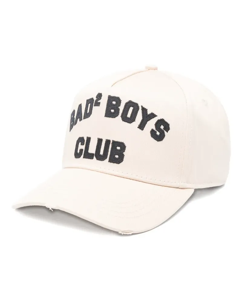 Dsquared2 D2 College distress-detail baseball cap - Nude Nude