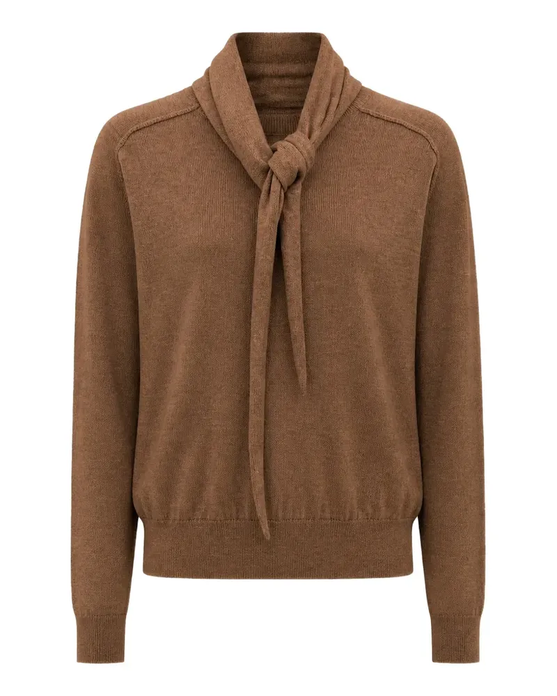 NICHOLAS Pullover mit Schleifenkragen - Braun Braun
