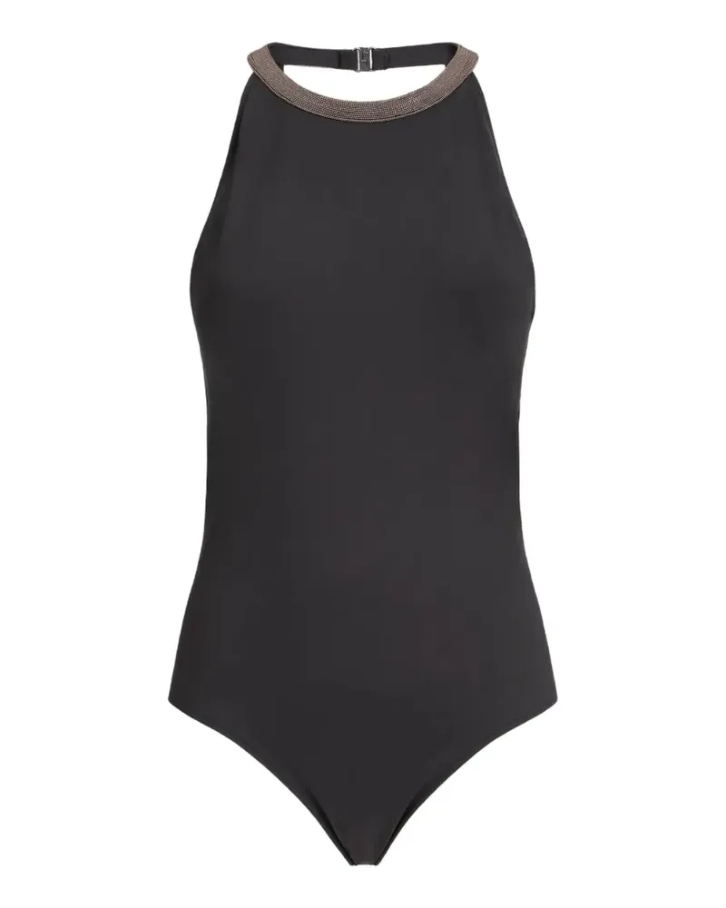 Brunello Cucinelli Badeanzug mit Perlen - Schwarz Schwarz