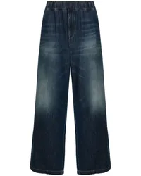 Valentino Garavani Weite Jeans mit elastischem Bund Blau