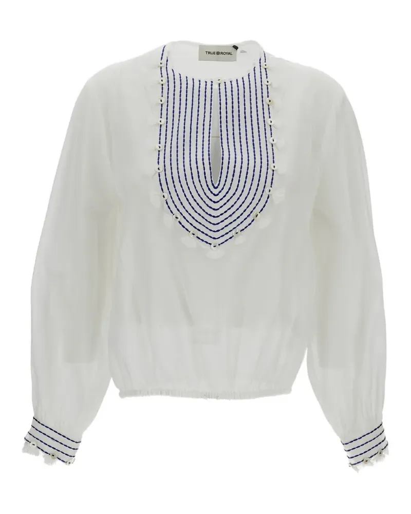 True Royal embroidered blouse - Weiß Weiß